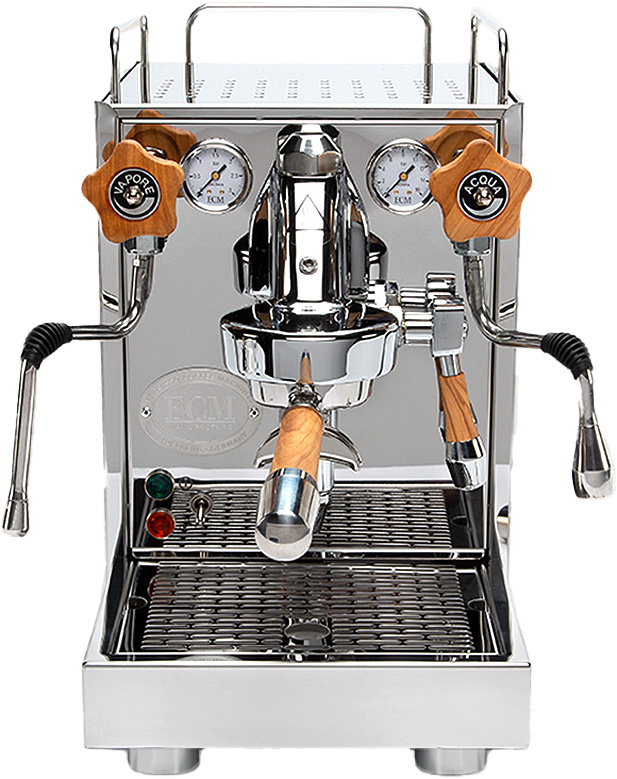 Drehventil Griffset aus Olivenholz - ECM Espressomaschinen