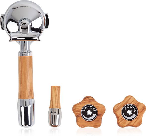 Drehventil Griffset aus Olivenholz - ECM Espressomaschinen Drehventil Griffset aus Olivenholz - ECM Espressomaschinen