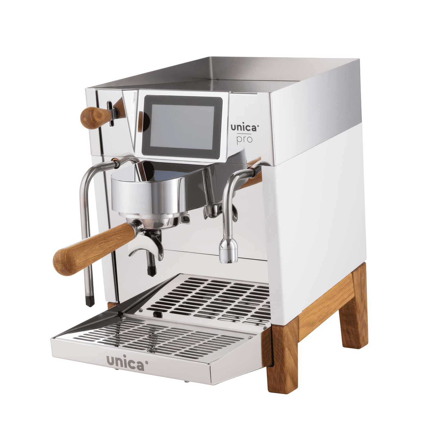 Unica Pro weiß Espressomaschine Nussbaum Unica Pro weiß Espressomaschine Nussbaum