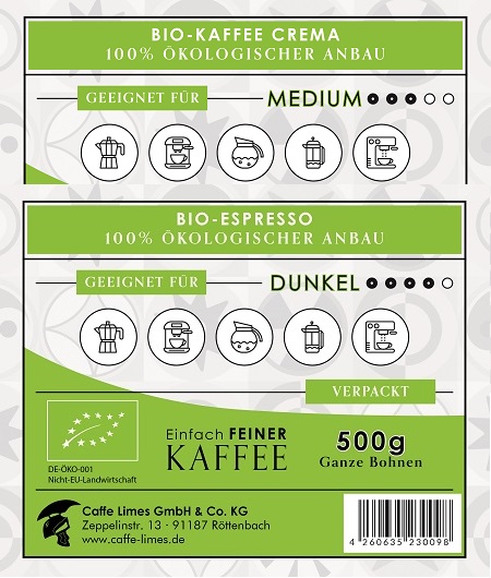 Bio-Kaffee Probierpaket (Espresso/Crema)