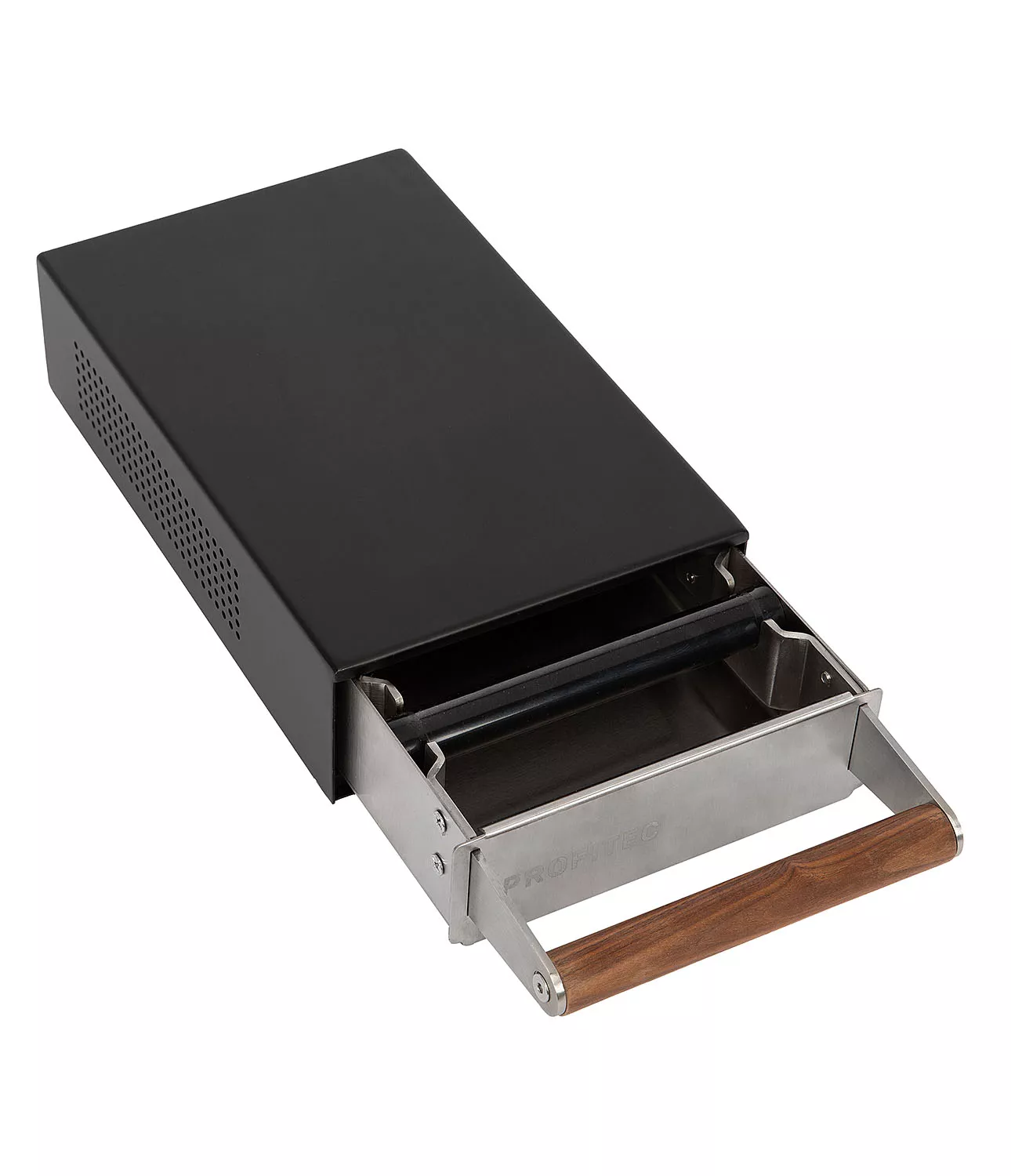 Profitec Sudschublade - schwarz matt mit Holzgriff