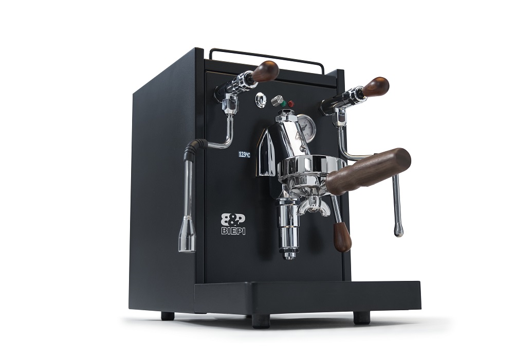 SARA Espressomaschine schwarz / Holz