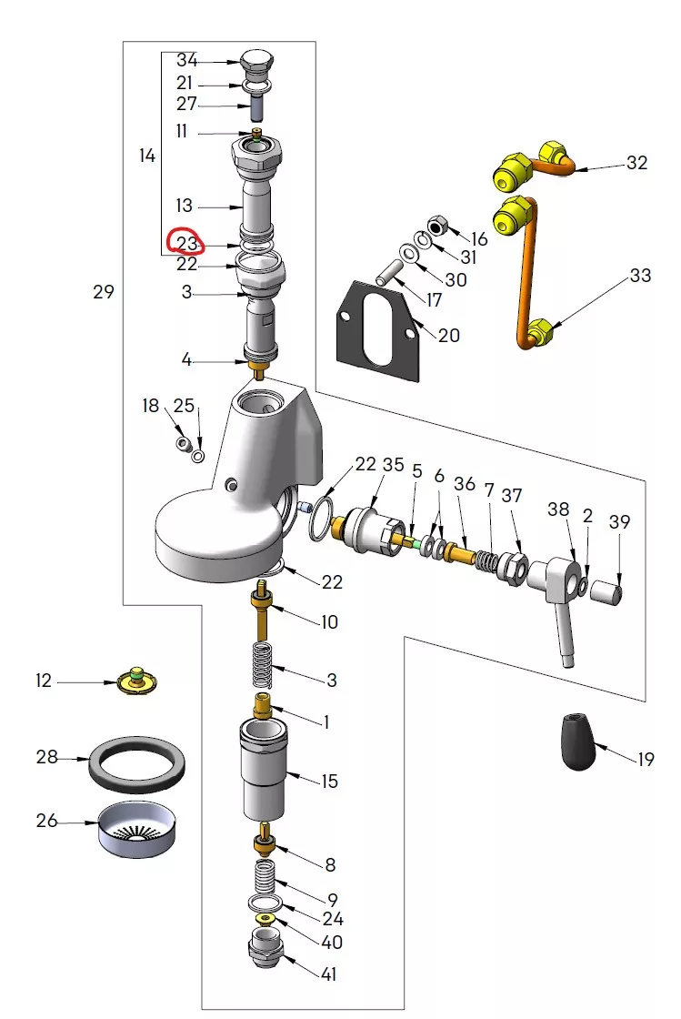 Dichtung Glocke Brühgruppe - ECM / Profitec