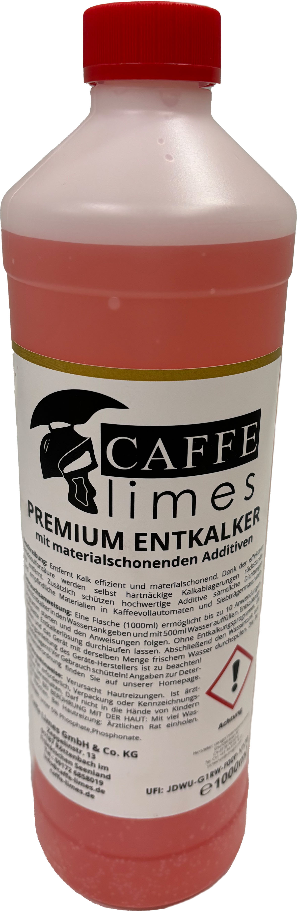 Premium Entkalker Konzentrat 1000ml - Caffe Limes Premium Entkalker Konzentrat 1000ml - Caffe Limes