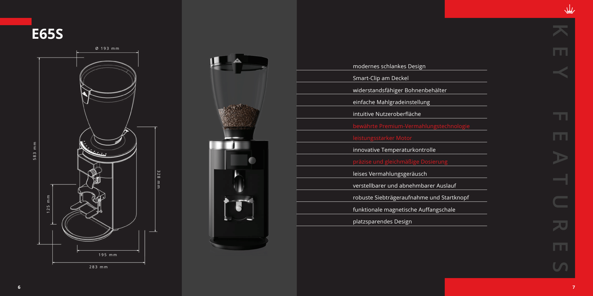 Mahlkönig E65S Espressomühle weiß + 1 Jahr extra Garantie