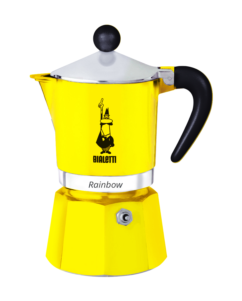 Espressokocher Moka Express Gelb-Rainbow