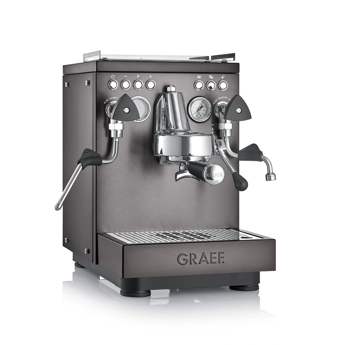 Graef Estessa Espressomaschine SCHWARZ gebürstet Graef Estessa Espressomaschine SCHWARZ gebürstet